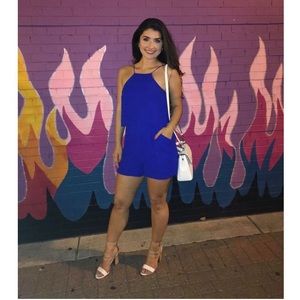 Blue Double Layer Romper